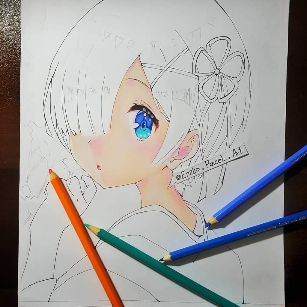 Dibujo en proceso de ♡REM♡ | Arte Anime Amino Amino