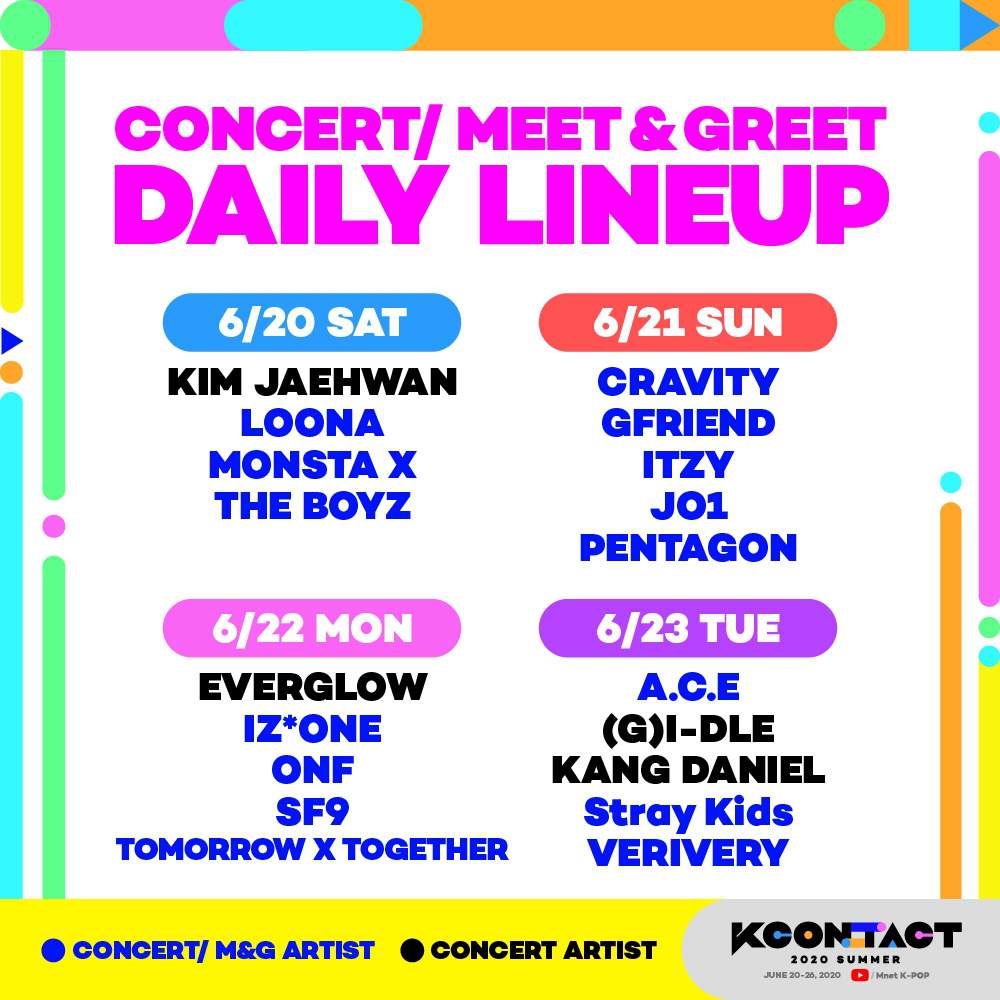 [KCON:TACT 2020 SUMMER] DAILY LINE UP SCHEDULE | •K-Pop• Amino