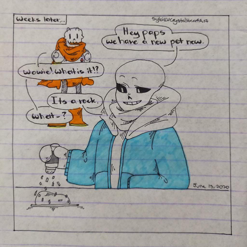 How papyrus and sans got the pet rock . | Undertale AUs Amino