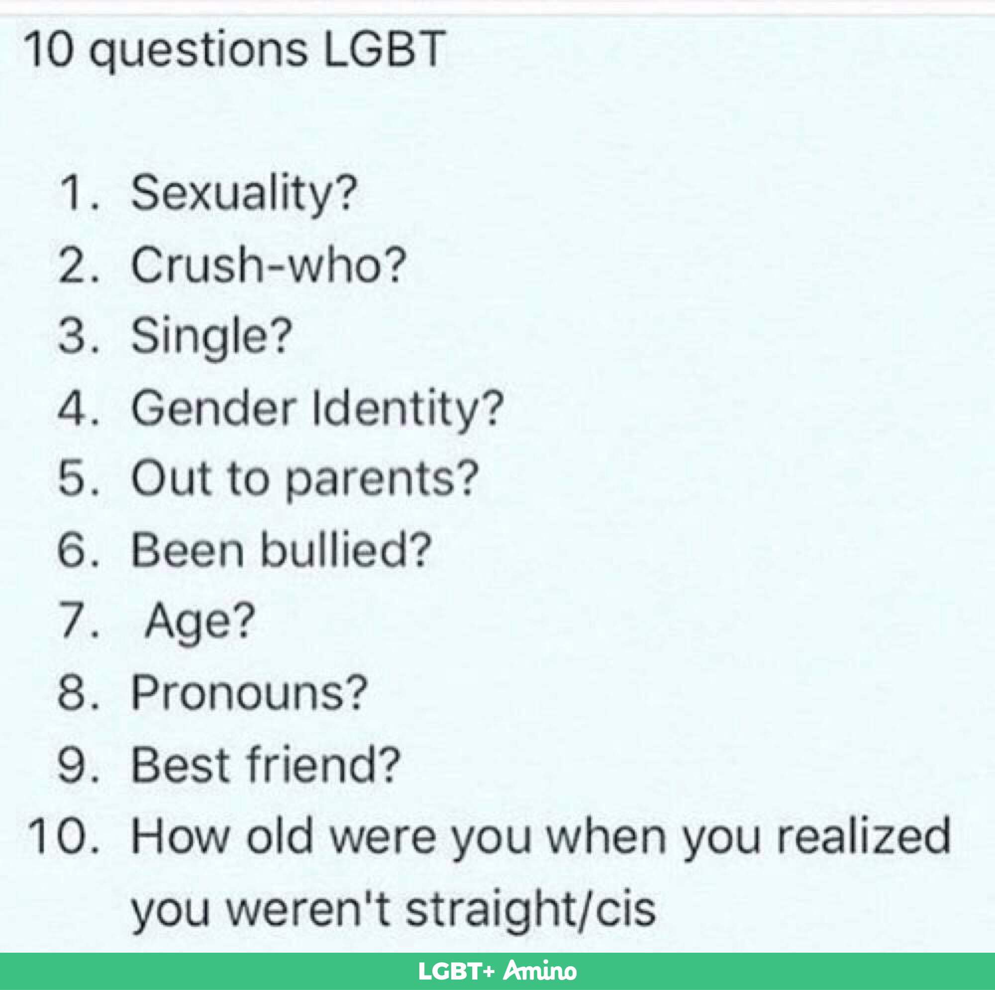 10 questions LGBT | LGBT+ Amino