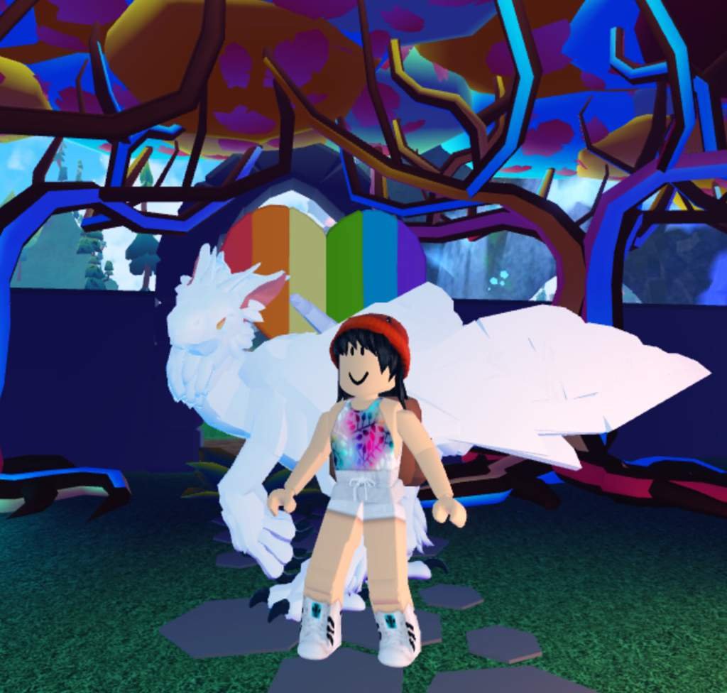 Rainbow raptor!!! | Roblox Dragon Adventures Amino