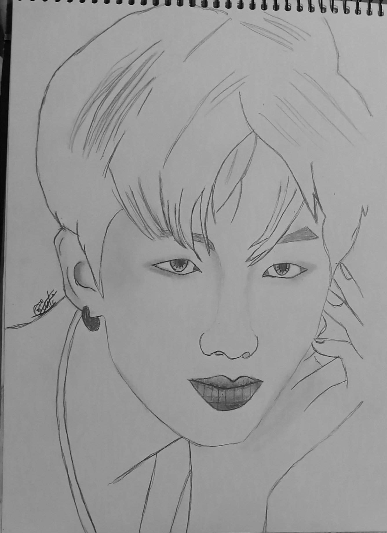 Rm i thought this drawing would look good without shading and the hair ...