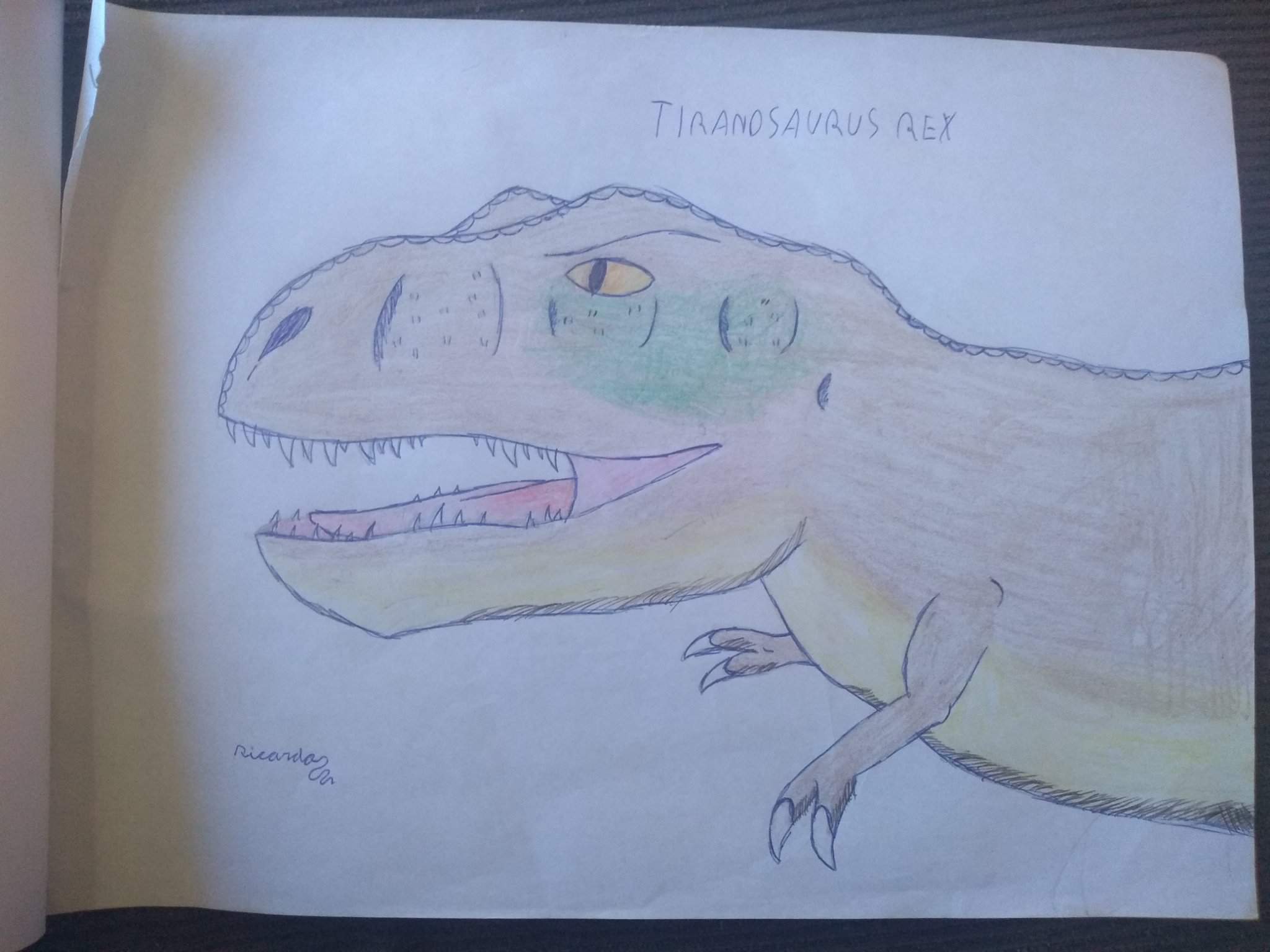 Desenho de tiranossauro rex feito por mim. | Jurassic World Amino RPG ...