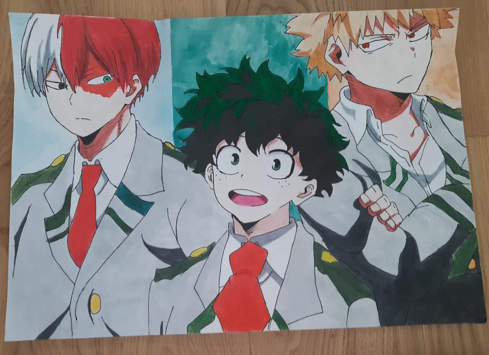 DRAW OF MHA (deku,todoroki,bakugo) | Anime Amino