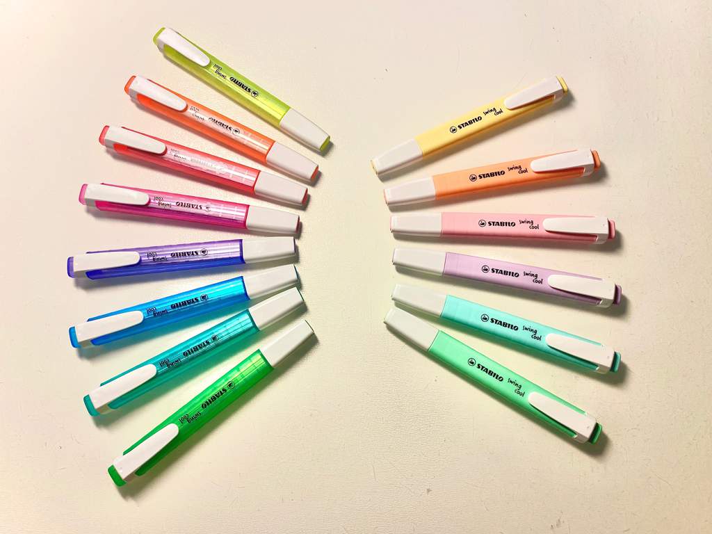 stabilo thin pastel highlighters