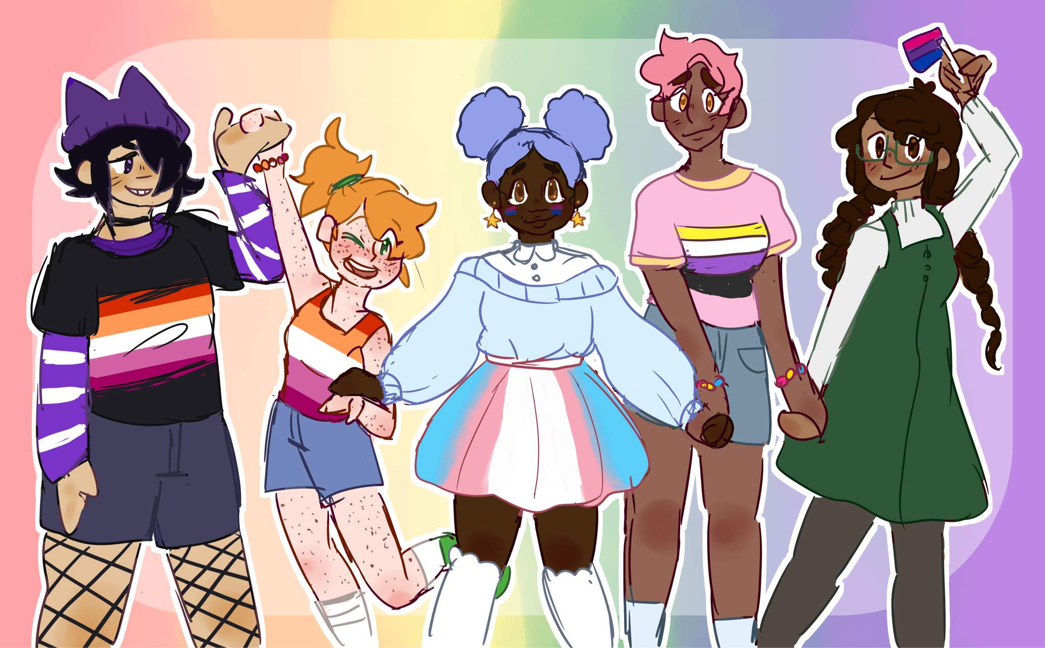 Pride month oc drawing! | Art Amino