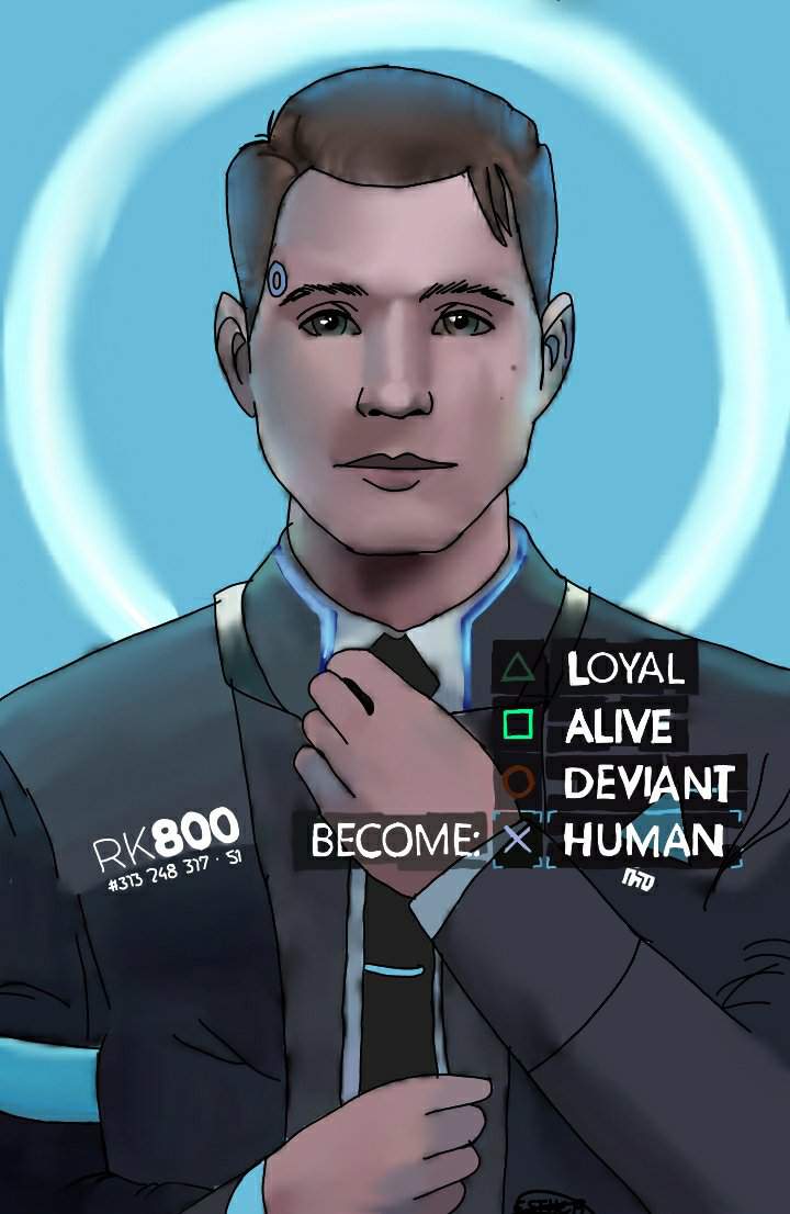 Dibujo de Connor | Detroit Become Human. Amino