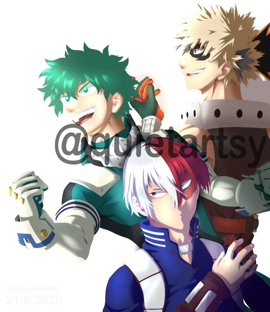 Fanart for 1A big three | My Hero Academia Amino