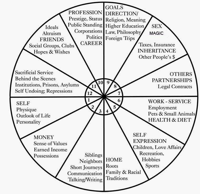 full astrology chart houses sun