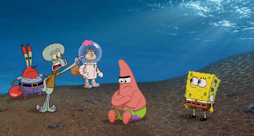 now that we are men from the sponge bob move