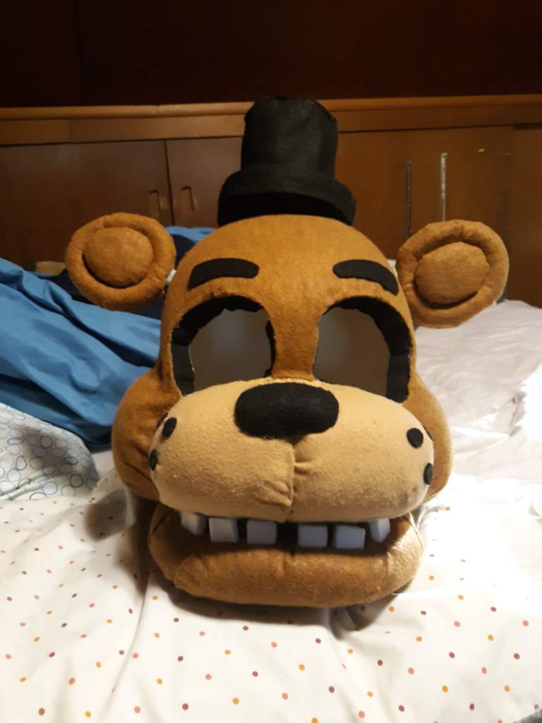 Finished Freddy Fazbear cosplay head | Five Nights At Freddy's Amino