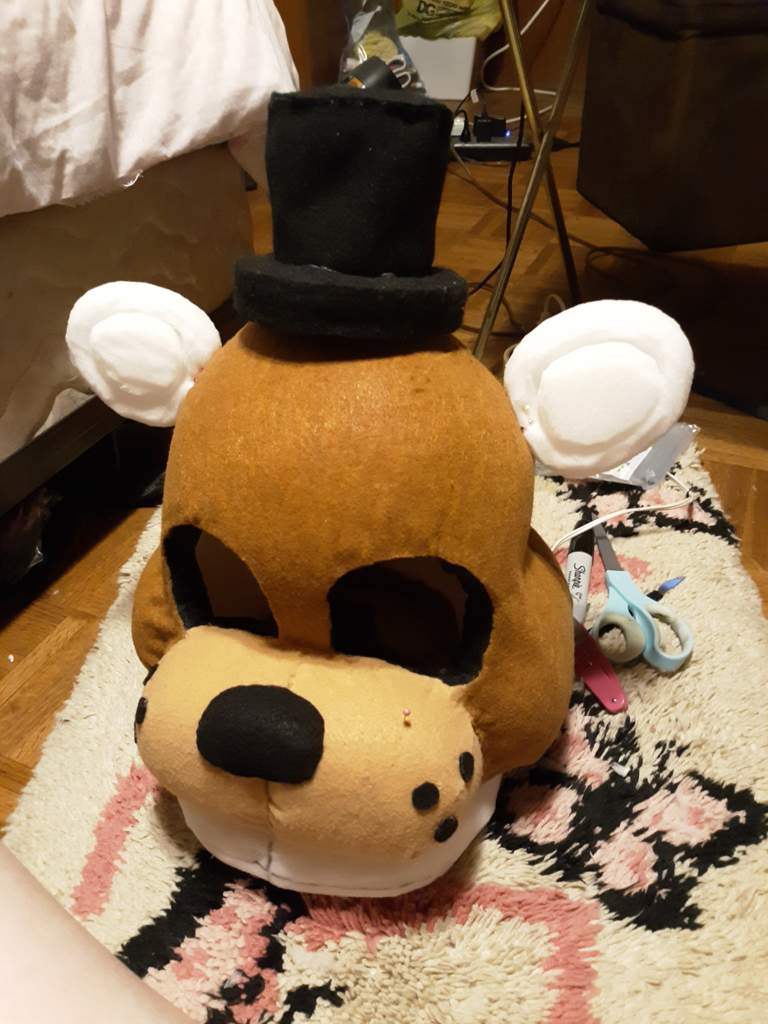 Finished Freddy Fazbear cosplay head | Five Nights At Freddy's Amino