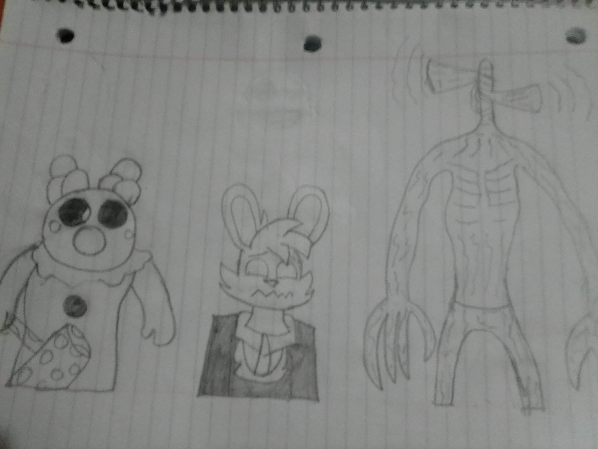 Cómo prometí dibujo de clowny siren head y BUNNYMAN y el dibujo de ...