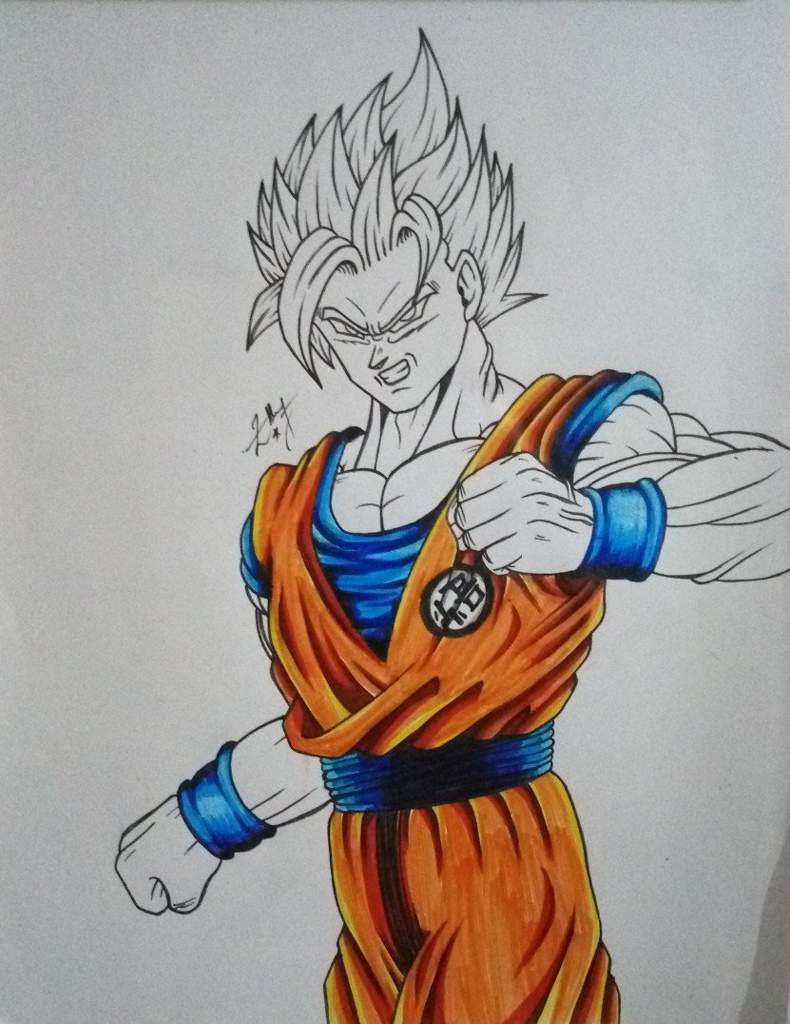 Drawing Goku Super Saiyan 2 •Redraw/Improve of the bad artwork from ...