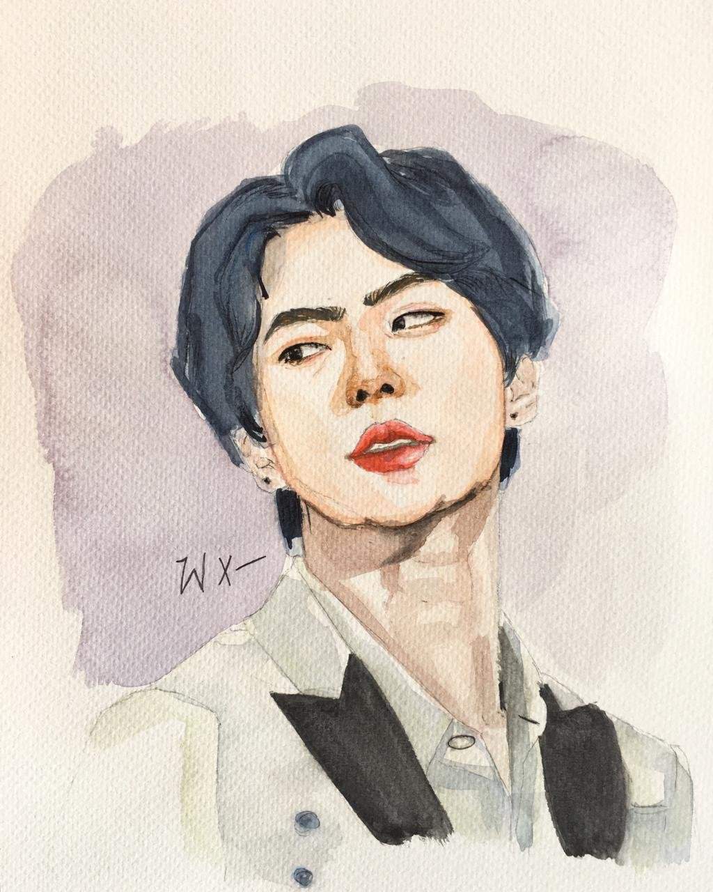 Jin fanart::;🎐 | ARMY's Amino