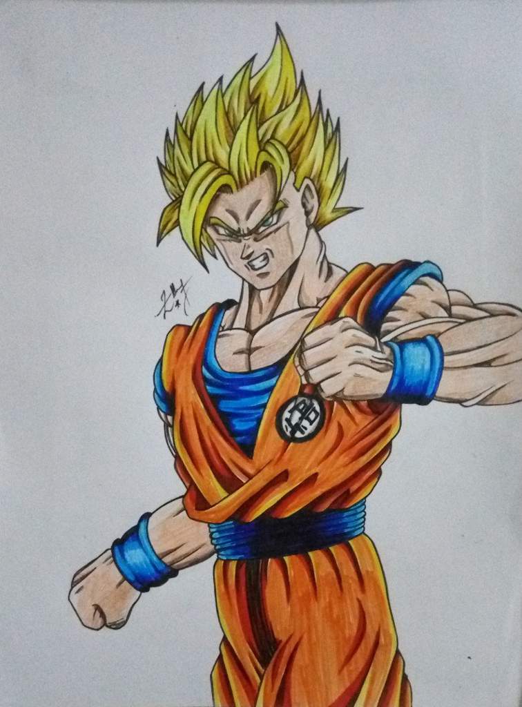 Drawing Goku Super Saiyan 2 •Redraw/Improve of the bad artwork from ...