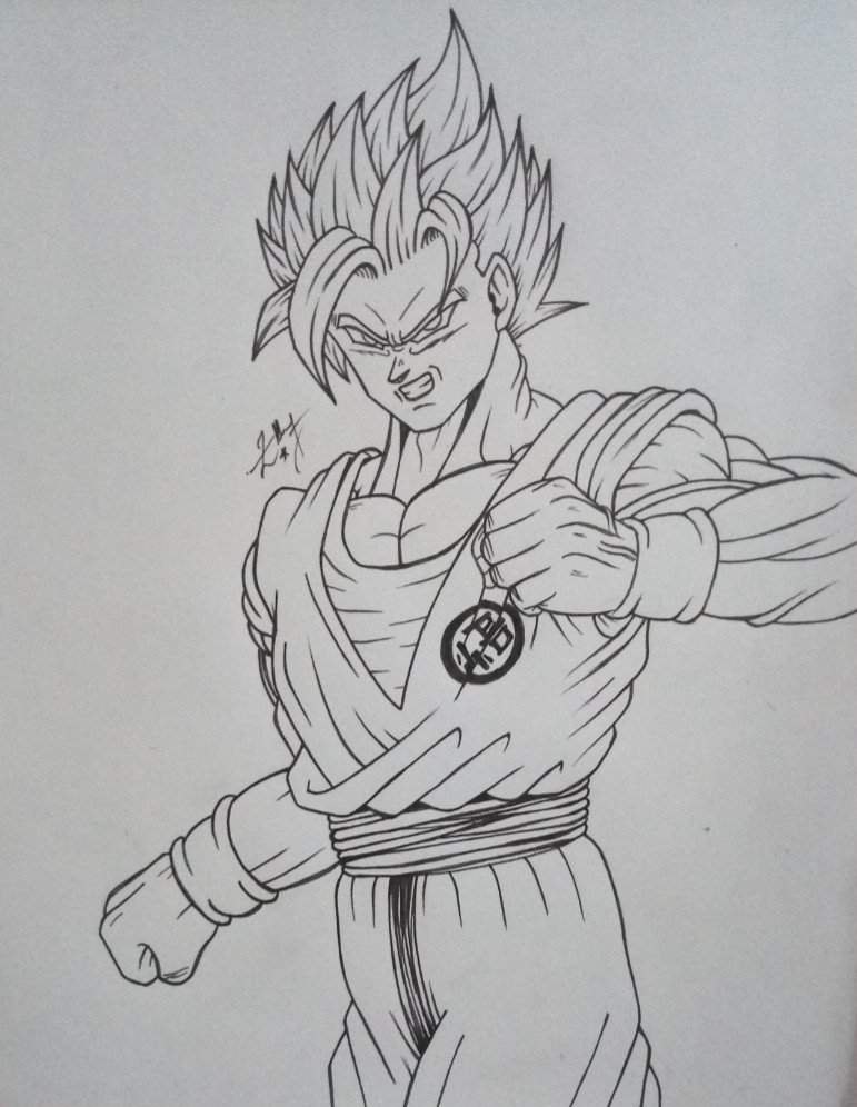 Drawing Goku Super Saiyan 2 •Redraw/Improve of the bad artwork from ...