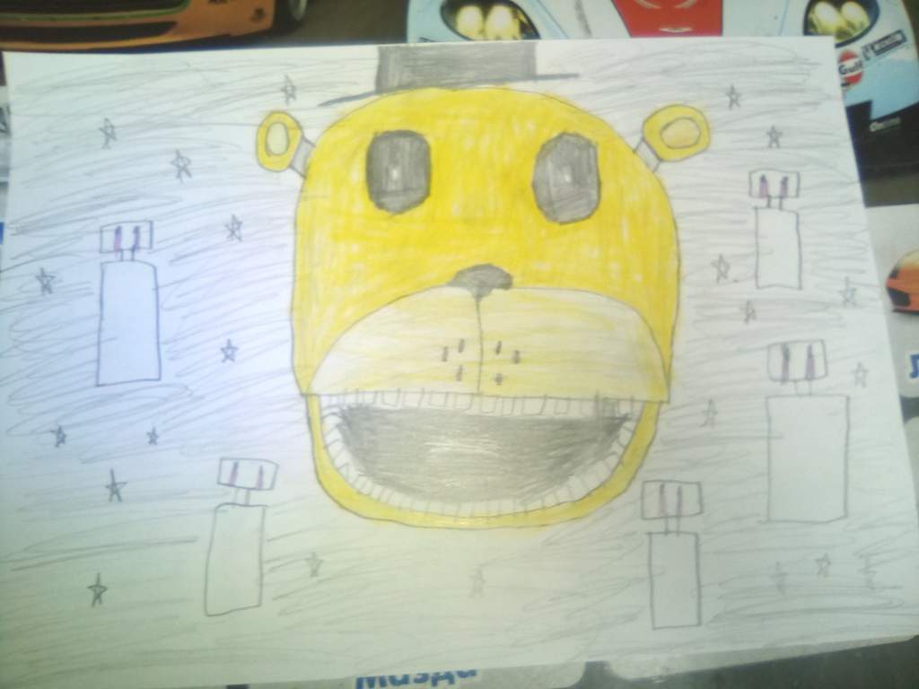 Нарисовать голден фредди из fnaf 1