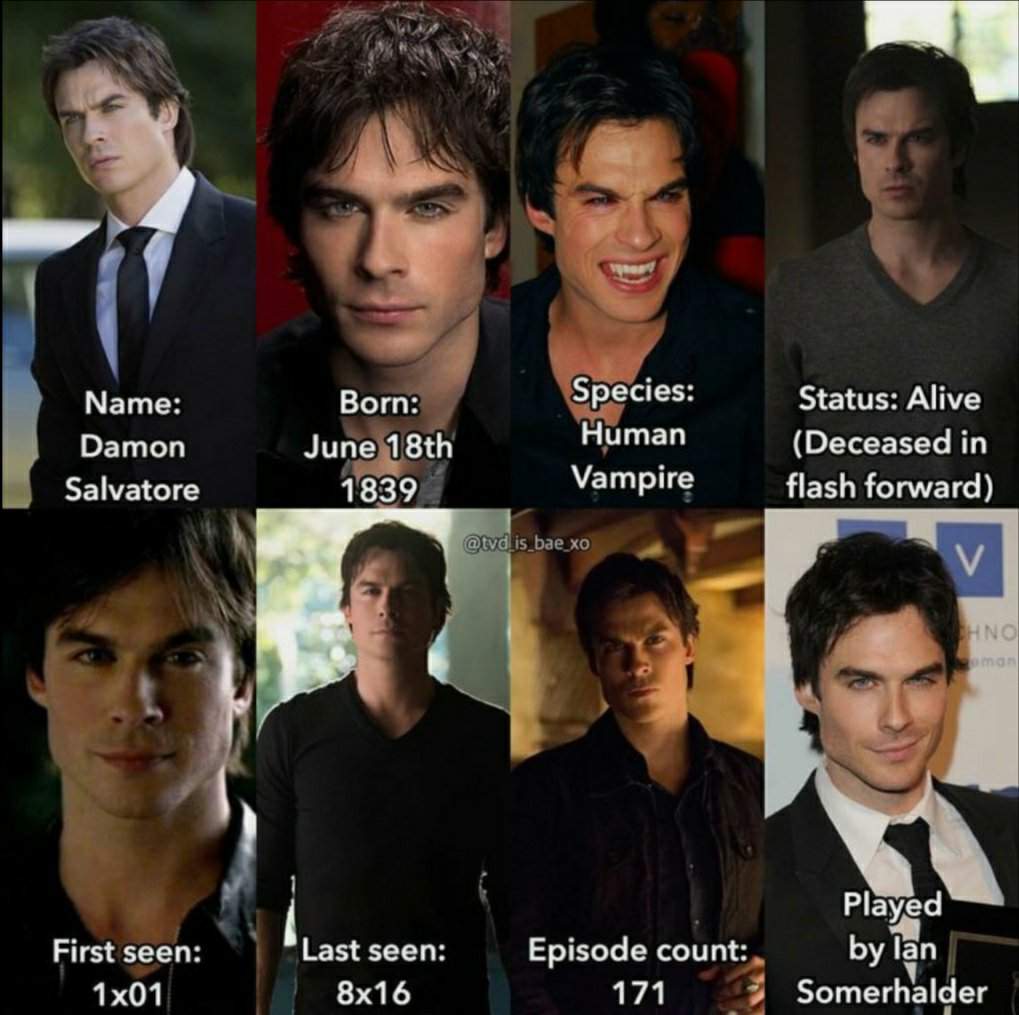 DAMON SALVATORE PLAYED BY IAN SOMERHALDER | TVD Amino