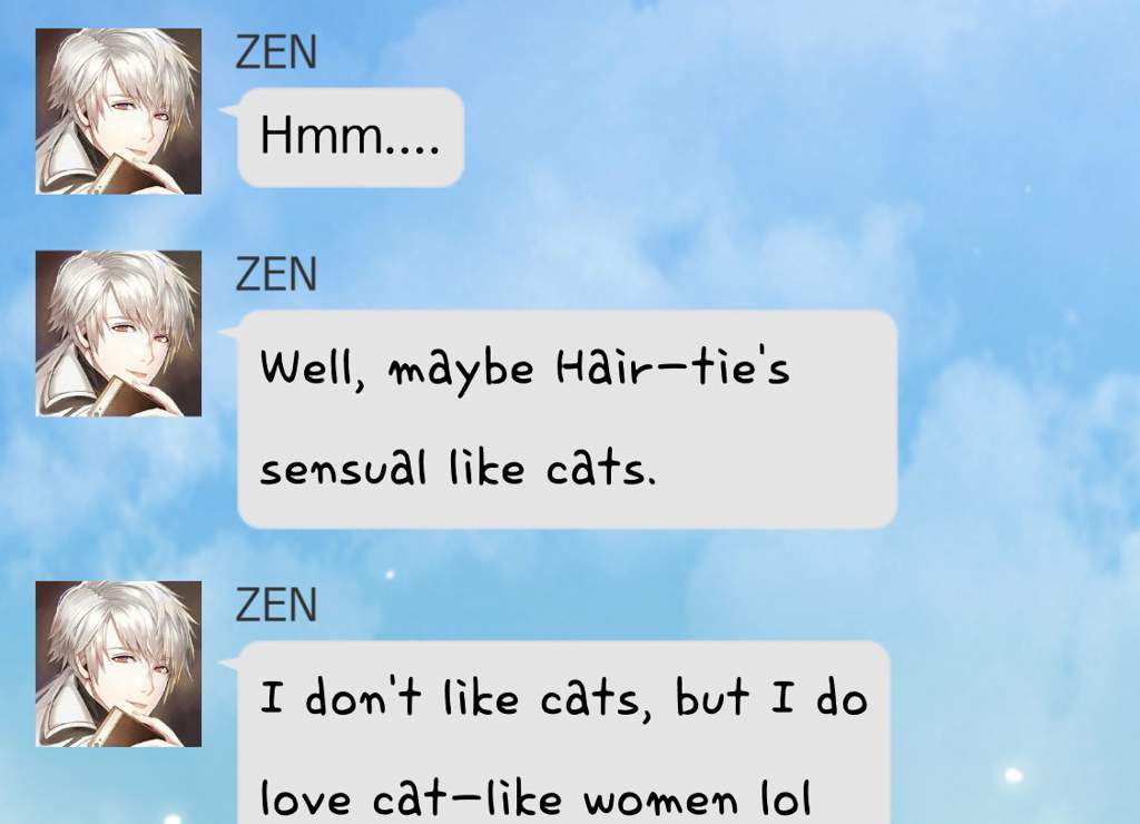 zen mystic messenger texts