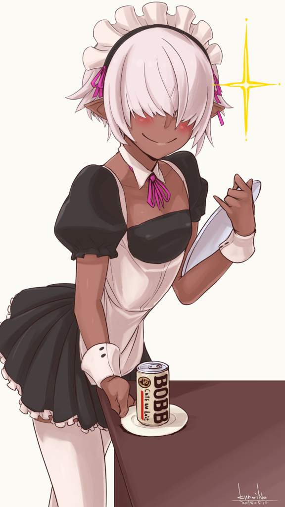 Maid skinny anime cute