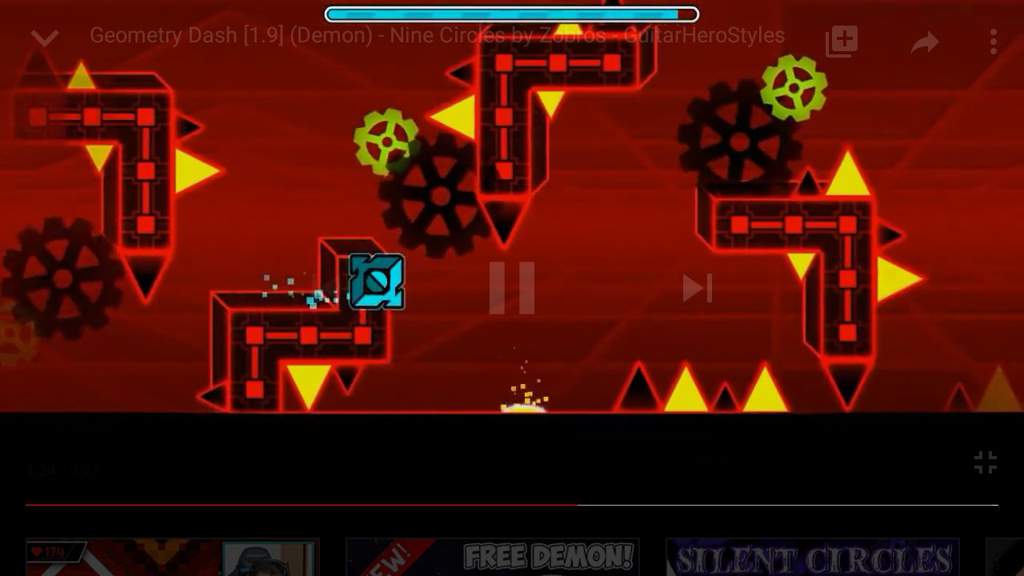 Прохождение nine circles в geometry dash