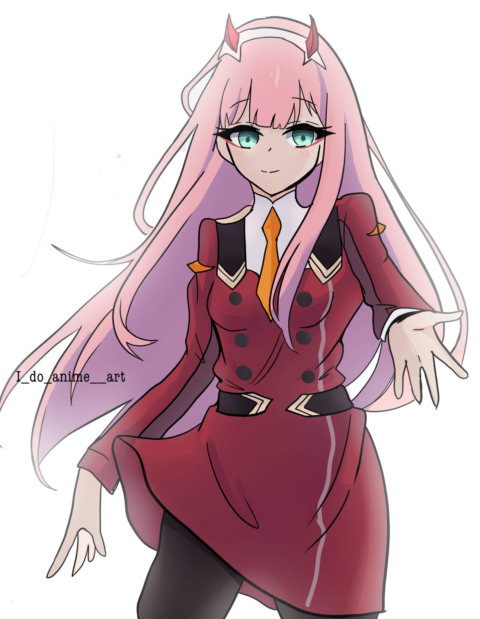 Zero two fanart UwU | Darling In The FranXX Official Amino