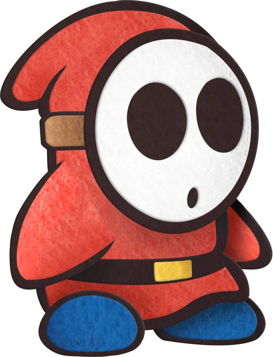 Paper Shy guy (red) | Wiki | Mario Amino