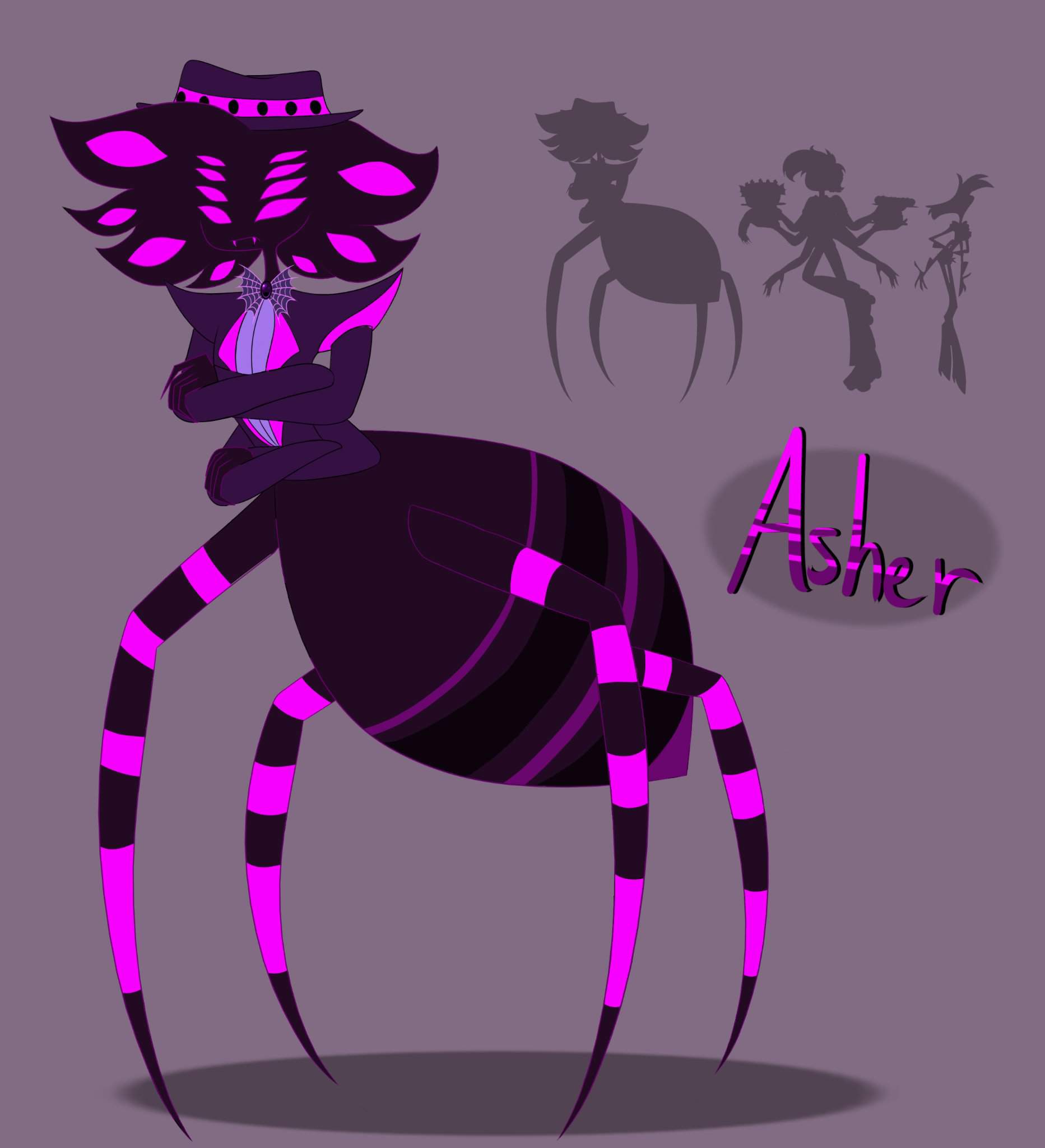 Asher the Tarantula demon (HHOC) | Hazbin Hotel (official) Amino