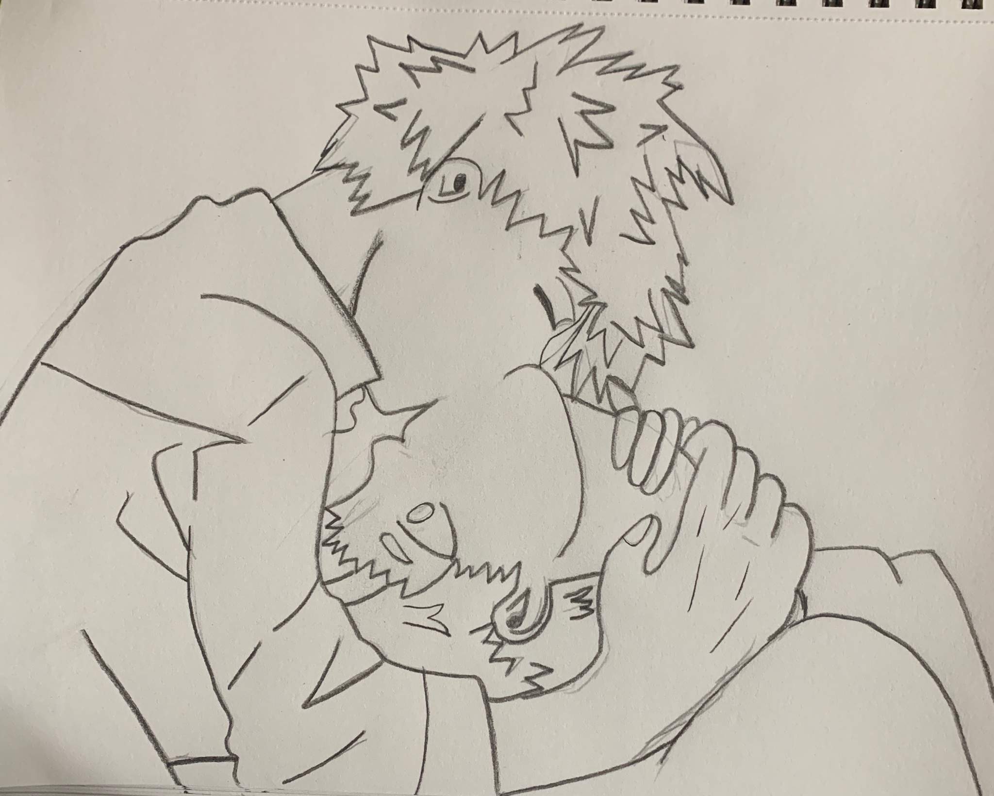 I tried to draw this kiribaku picture (please don’t judge the hands 😅 ...