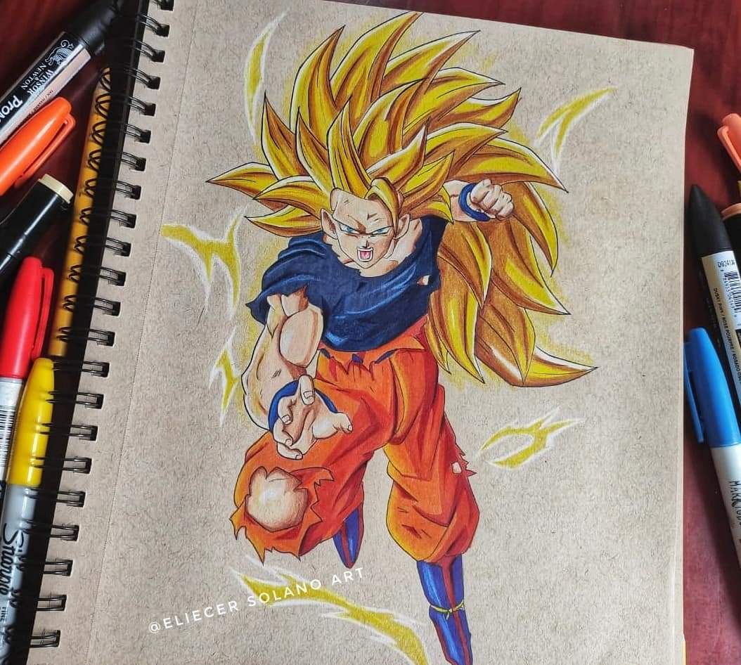 Drawing Goku Super Sayayin fase tres | •Arte Amino• Amino