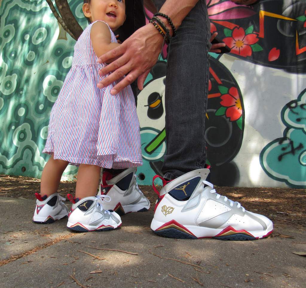 father and daughter matching jordans