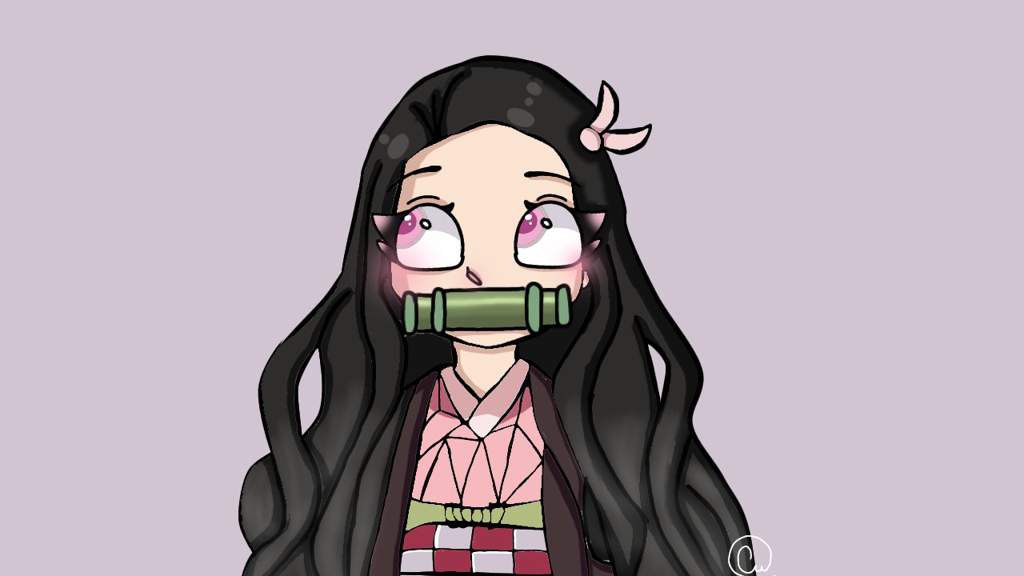 Как нарисовать nezuko