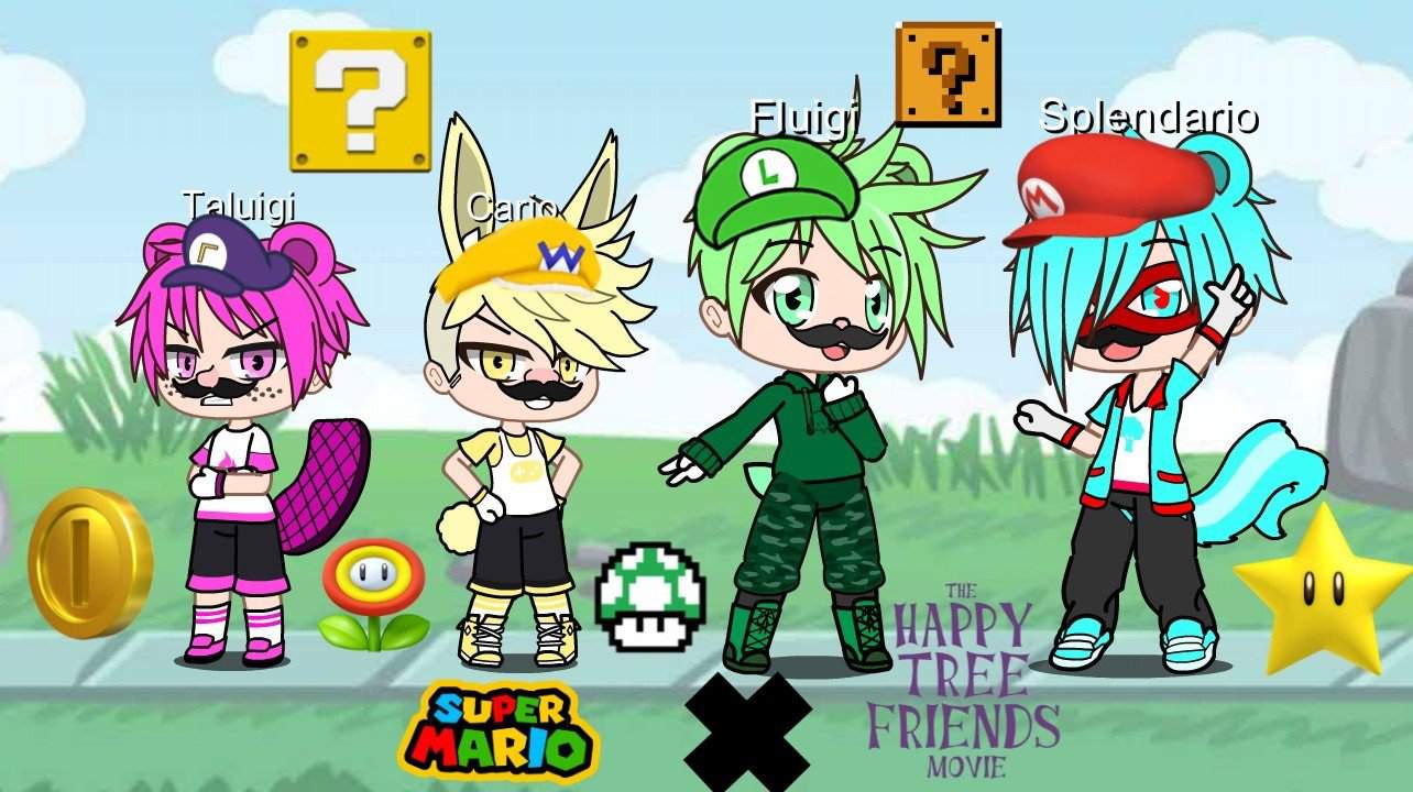 SMB X HTF Gacha club edition | Happy Tree Friends Amino