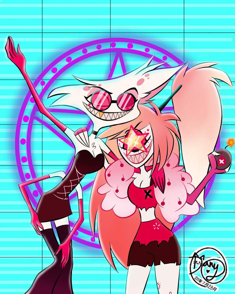 Hazbin Hotel Cherri Bomb X Angel Dust ADDICT FANART - Angel Dust 🕷️🕸️& Cherri Bomb 🍒💣 | Hazbin Hotel Amino