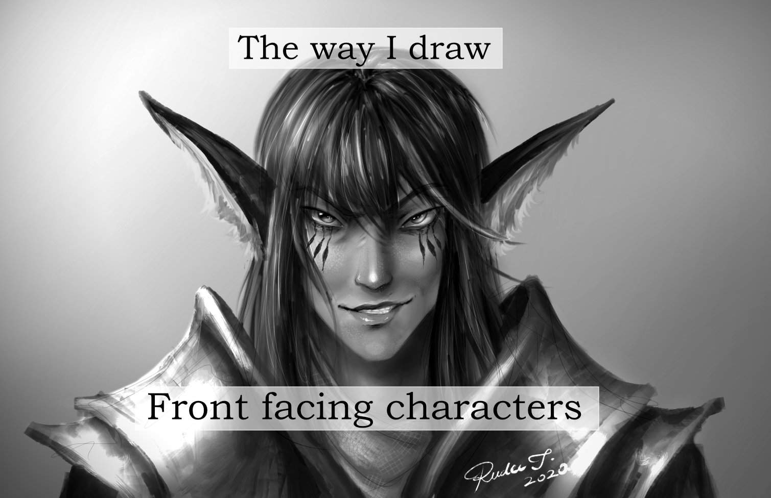 The way I draw front facing characters | Drawing Amino