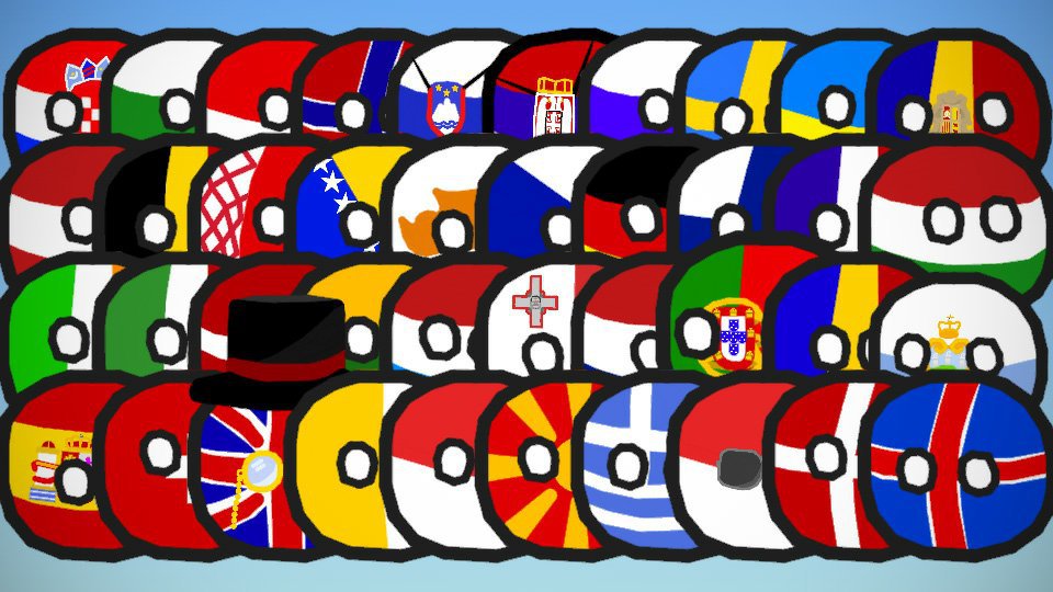 Карта мира countryballs