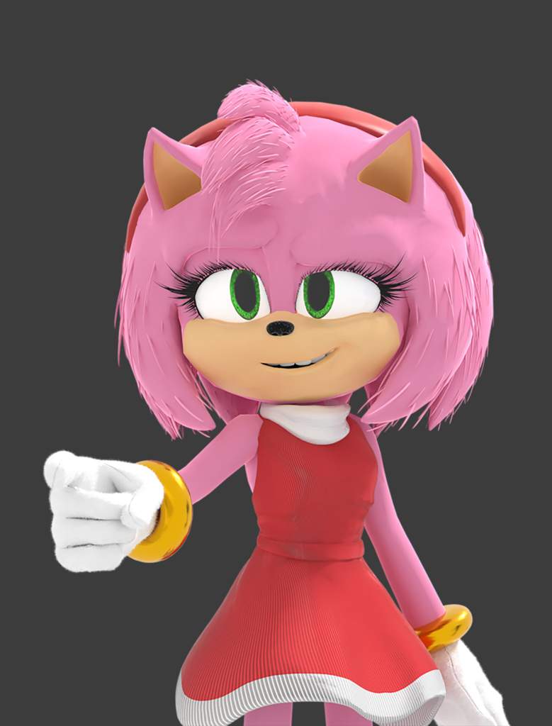 Some expressions from the Sonic Movie with my Amy Rose model8 Sonic