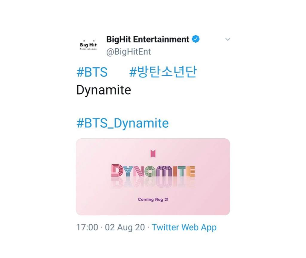 Bts Announce Upcoming Single Titled Dynamite Park Jimin Amino