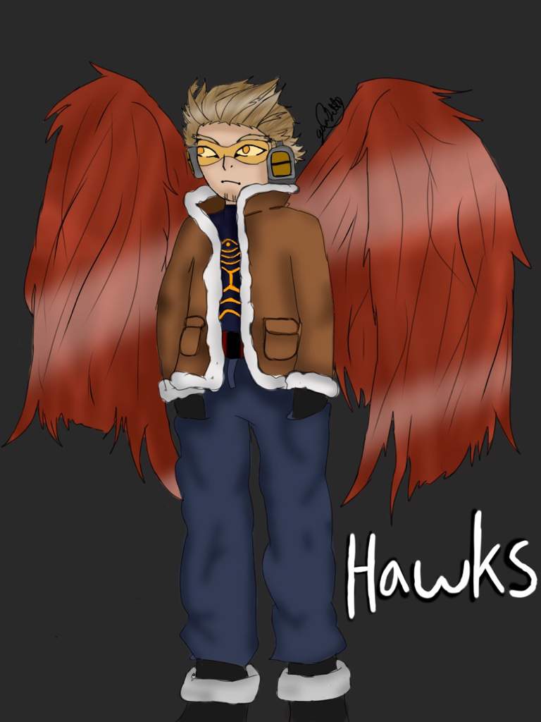 Hawks fanart(sorry if it looks ugly im not that good at drawing ...