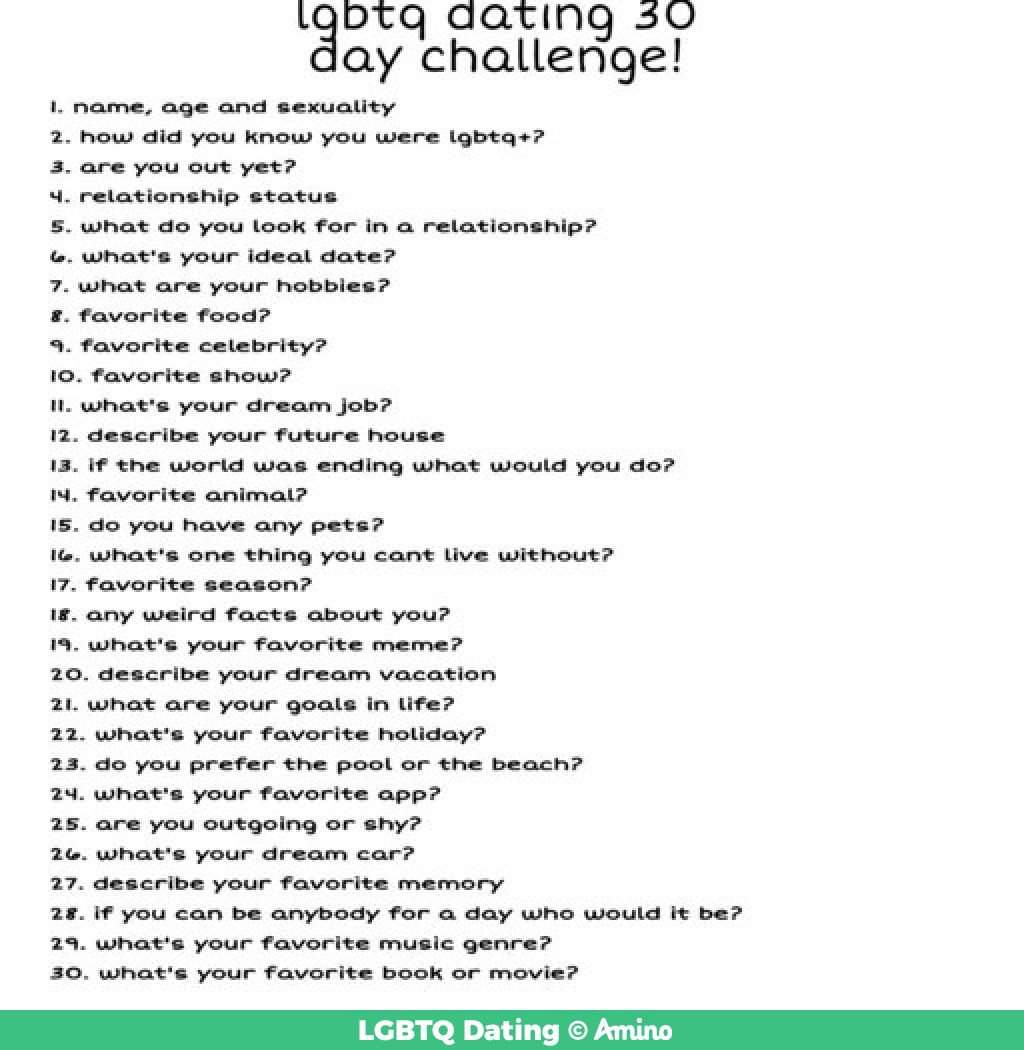 30 day challenge in 1 day | LGBTQ Dating © Amino