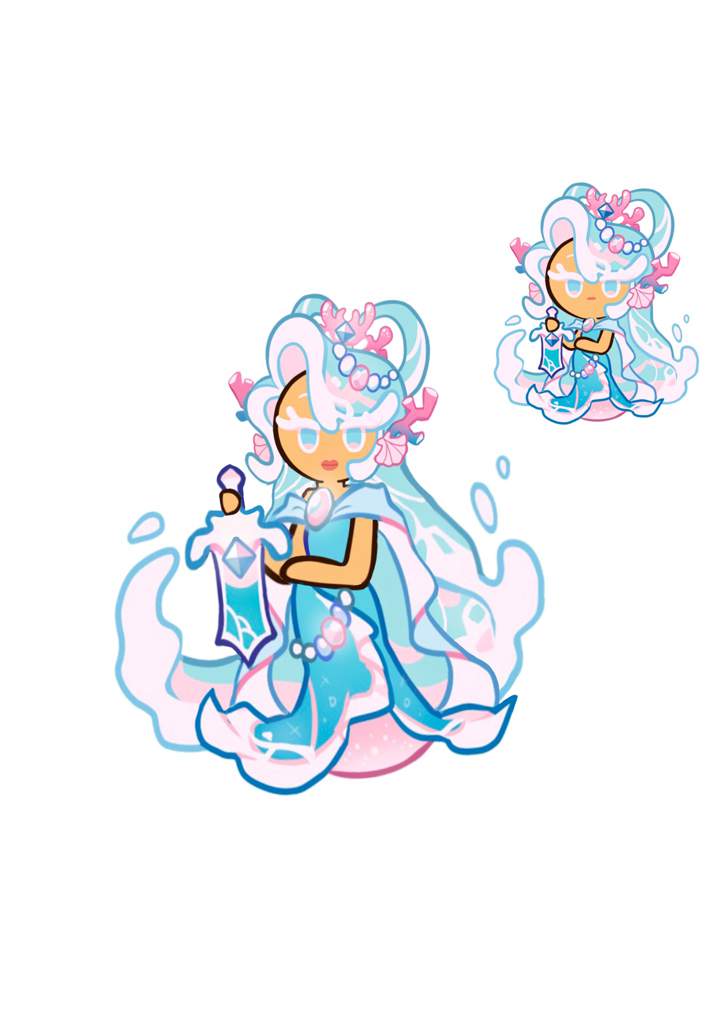 Sea Fairy Cookie Luminous Coral -sprite edit of cookie run sea fairy ...