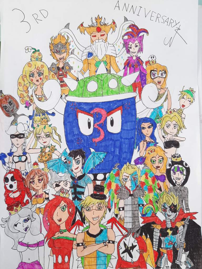 3RD ANNIVERSARY!! Big mario oc group picture drawing