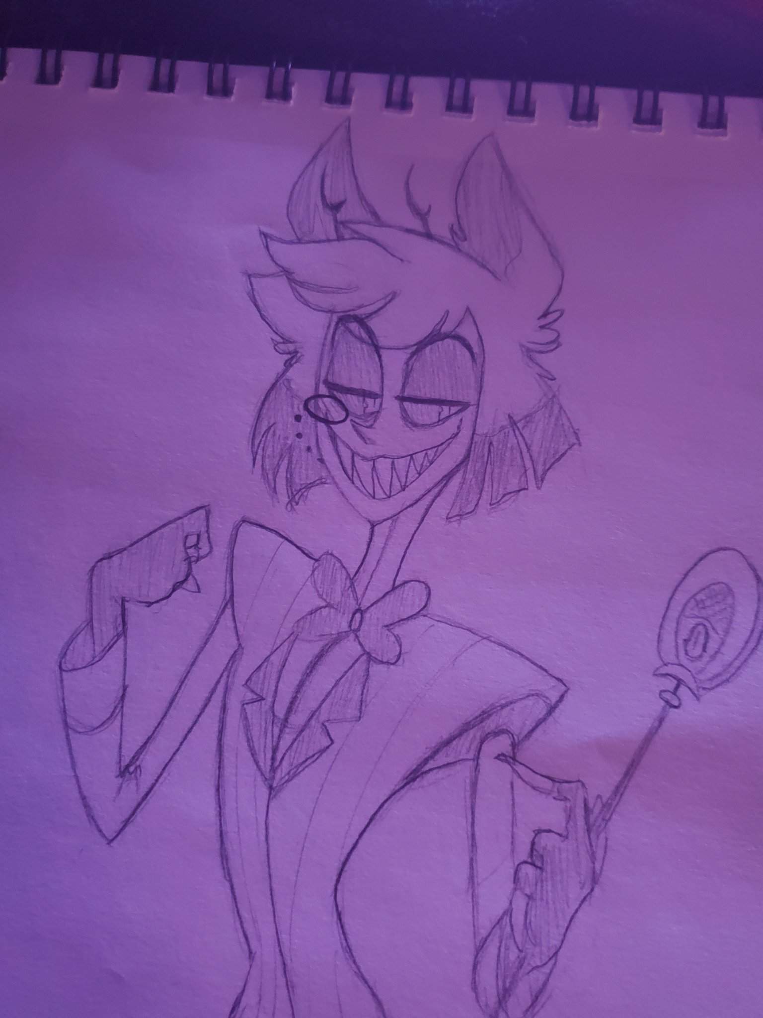 Alastor doodle (With a bonus Sir Pentious) | Hazbin Hotel (official) Amino