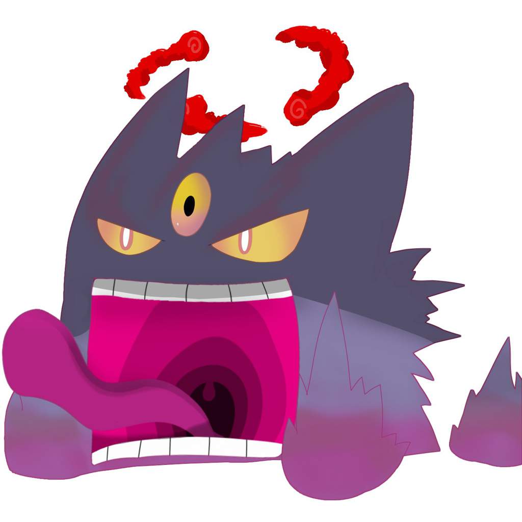 Gigantamax Mega Gengar art by Pinkrice (me) | Pokémon Amino