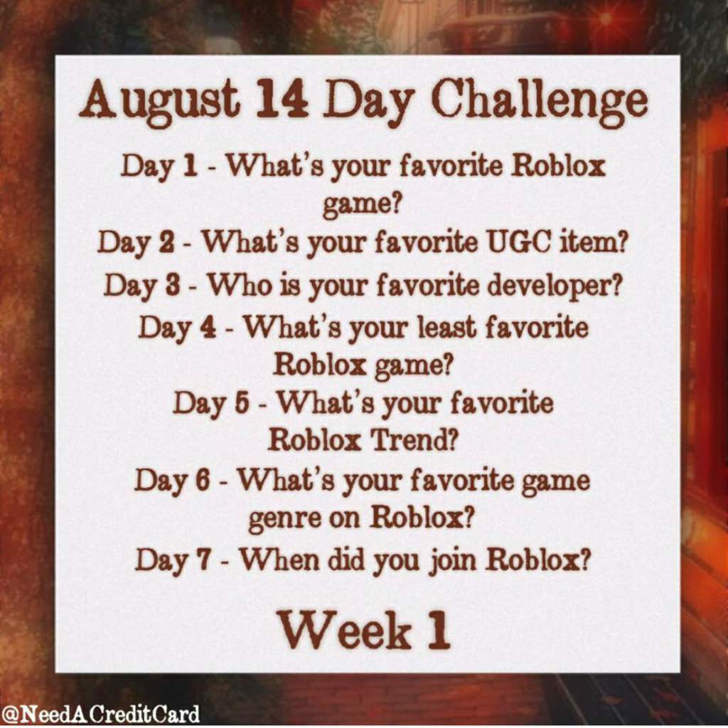 August 14 Days Challenge Day 2 Roblox Amino - what does ugc mean in roblox