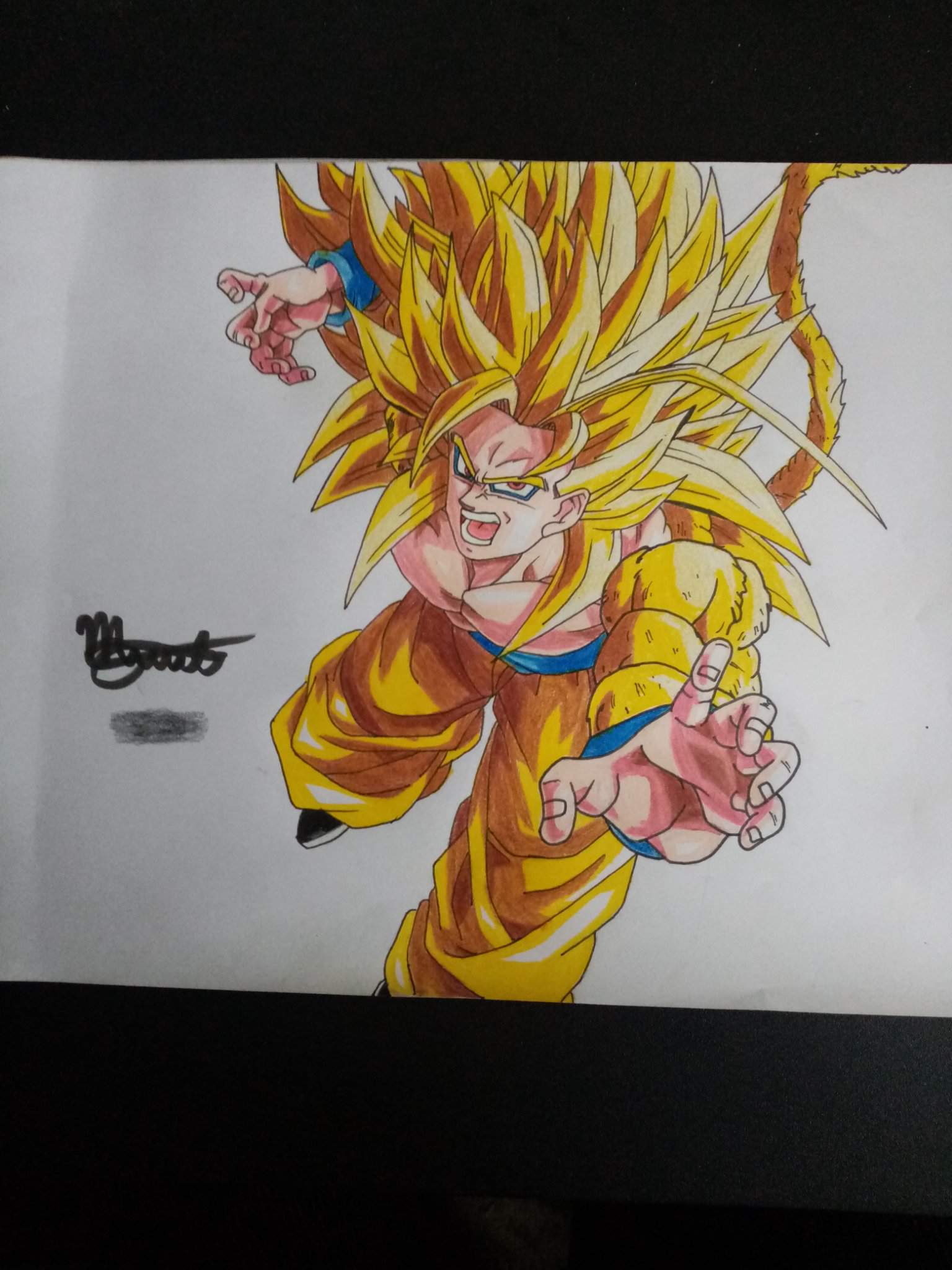 Que les parece mi dibujo de Goku ssj dorado fase 4 | Arte Anime Amino Amino