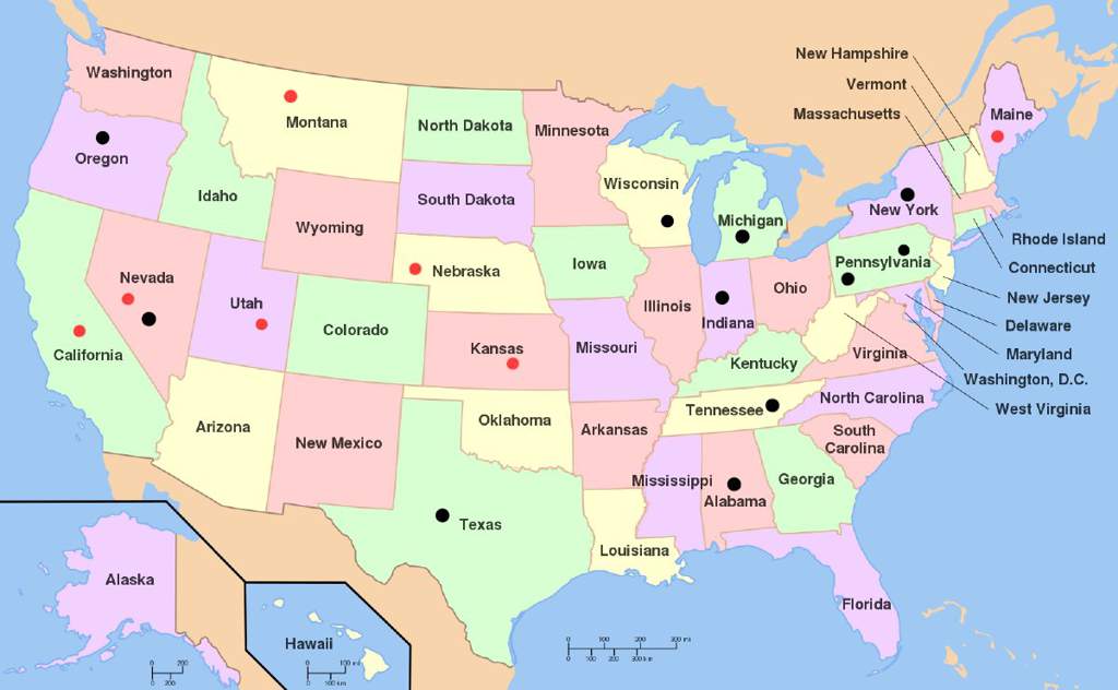 A Map of the Foundation Sites in The United States | SCP Foundation Amino