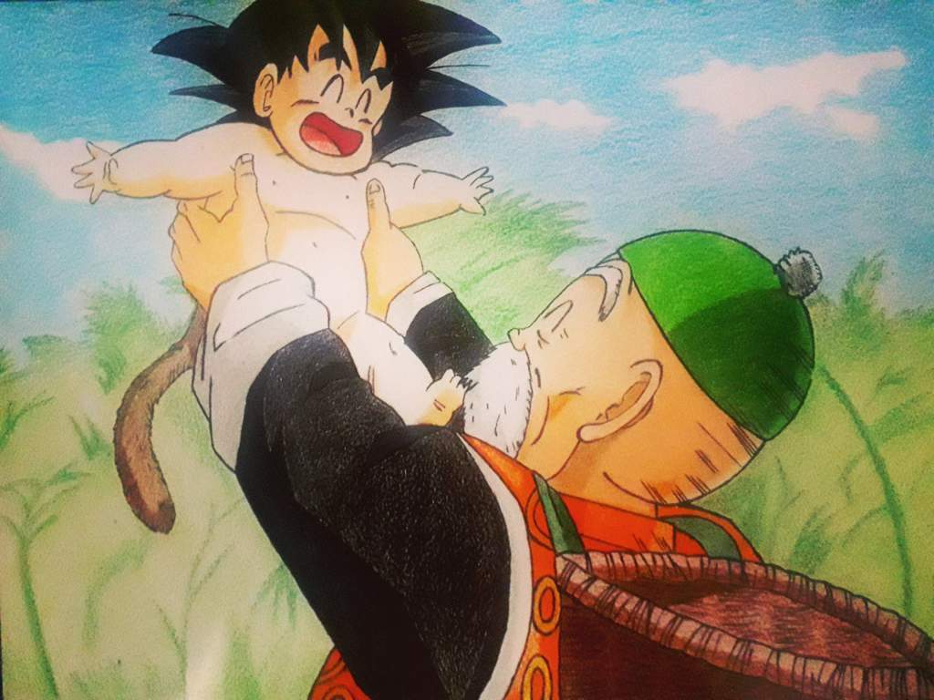 Otro De Mis Dibujos Goku Bebe Y Su Abuelo Son Gohan Dragonball Dragonballz Dragonballsuper Db Dbz Dbs Goku Abuelosongohan Dragon Ball Espanol Amino