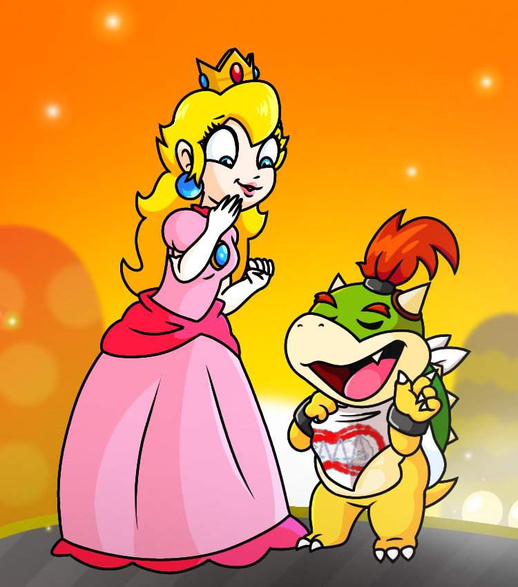 Princess Peach and Bowser Jr | Mario Amino